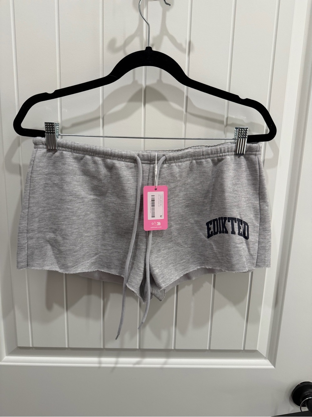 Edikted Gray Raw Hem Sweat Shorts Size Medium NWT